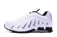 nike shox r4 hommes original black white